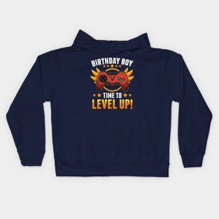 Birthday Boy Time To Level Up Funny Gamer Gift Kids Hoodie